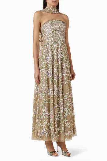 Dream Garland Strapless Gown