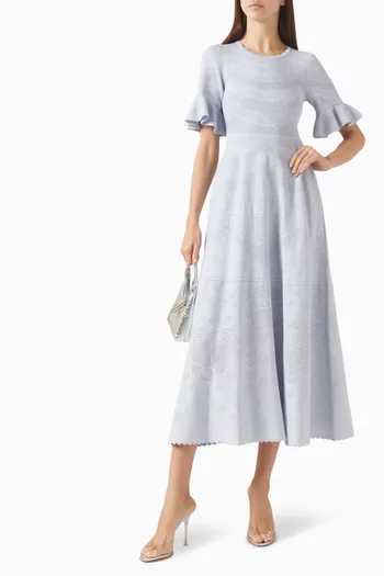 Scallop Lace Pointelle Knit Gown