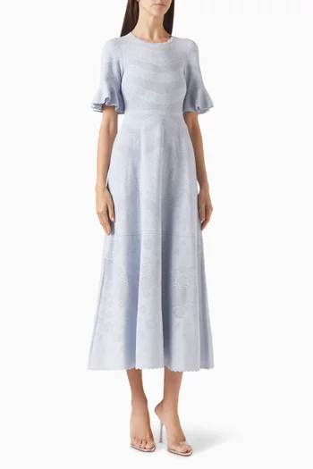 Scallop Lace Pointelle Knit Gown