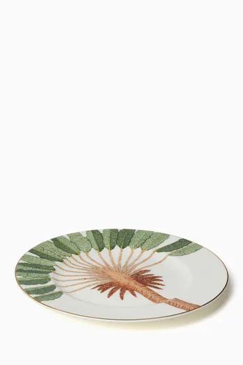 The Palm Dessert Plates in Porcelain, Set of 6