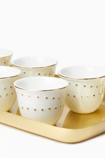 Palm Tray & Masbaha Chaffe Cups, Set of 6