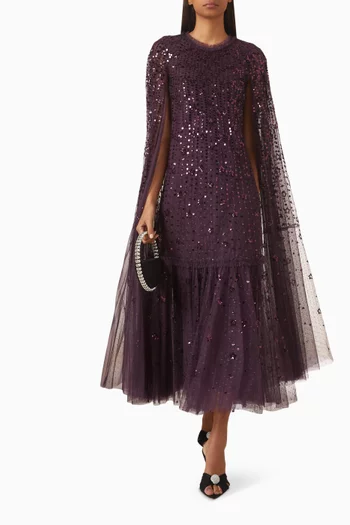 Falling Stars Cape Ankle Gown