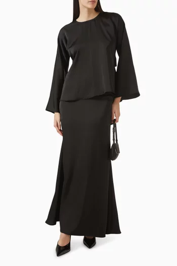 Maxi Skirt in Satin-silk