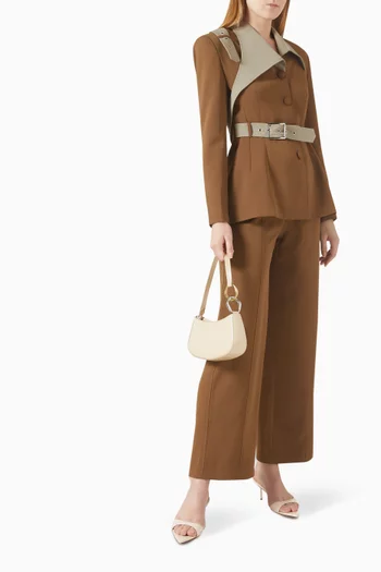 Belted Blazer in Twill