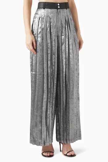 Pleated Wide-leg Pants