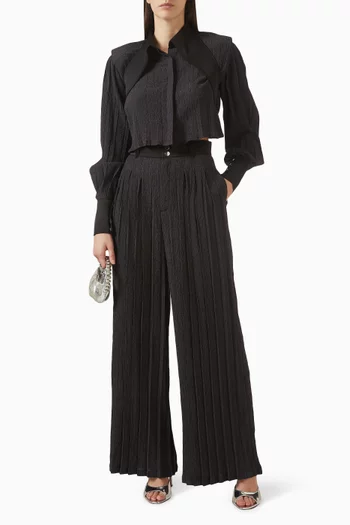 Pleated Wide-leg Pants
