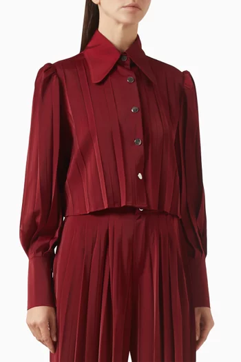 Pleated Shirt in Silk