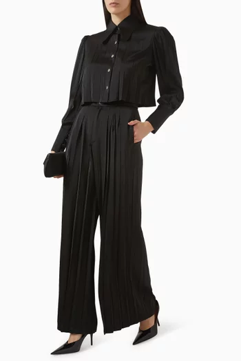 Pleated Shirt in Silk