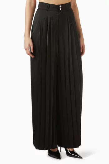 Pleated Wide-leg Pants
