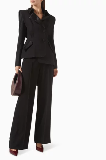 Wide-leg Pants in Gabardine