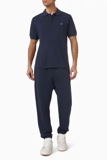 تي شيرت بولو بقصة ضيقة وشعار زهرة بوكي قطن بيكيه