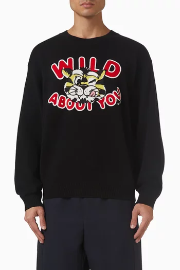 Wild Tiger Sweater in Wool-cotton