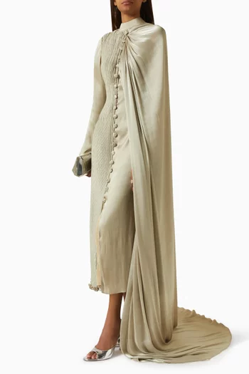 Crazy Drape Cape Dress