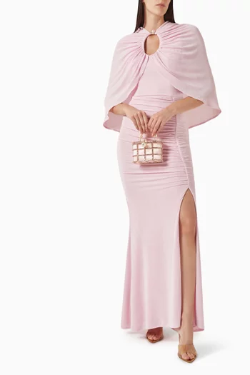 فستان بفتحة وكشكش