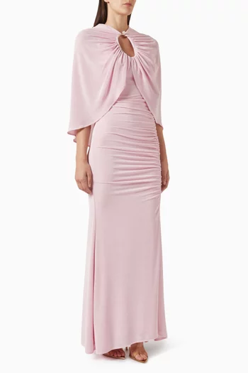 فستان بفتحة وكشكش