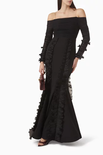 Off-shoulder Ruffle Dress