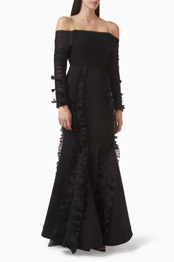 Off-shoulder Ruffle Dress