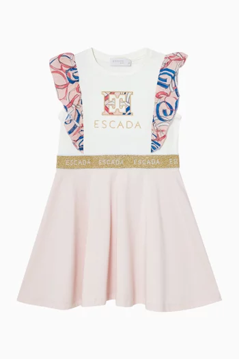 Logo-print Ruffled Dress