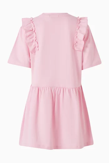 فستان بطبعة شعار الماركة قطن