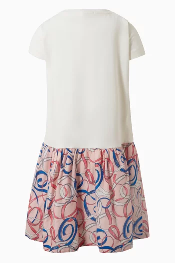 فستان بنقشة قطن جيرسيه