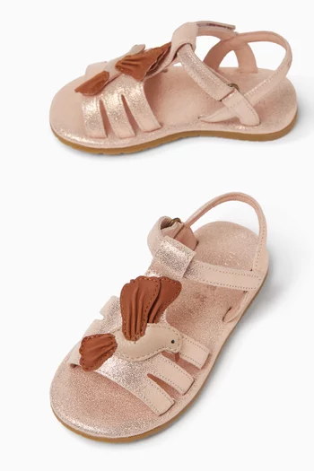 Iles Sky Sandals in Metallic Leather