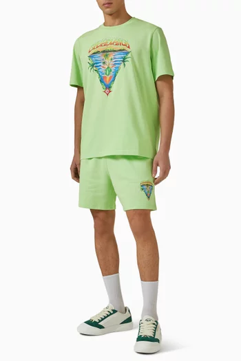 تي شيرت كلاسيكي بطبعة إنوسنس بتصميم مثلث قطن جيرسيه