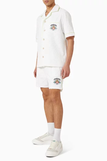 Monogram Towelling Shirt in Cotton-blend