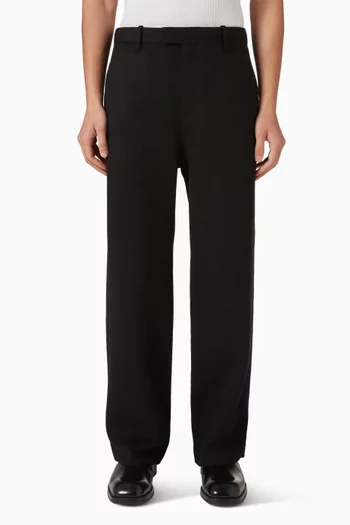 Double-faced Straight-leg Pants in Wool