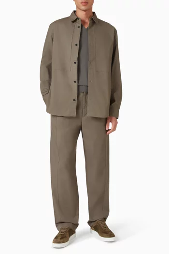 Straight-leg Pants in Cotton