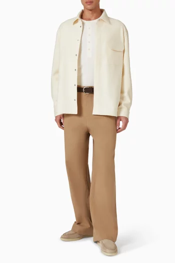 قميص مزيج صوف بملمس بارز