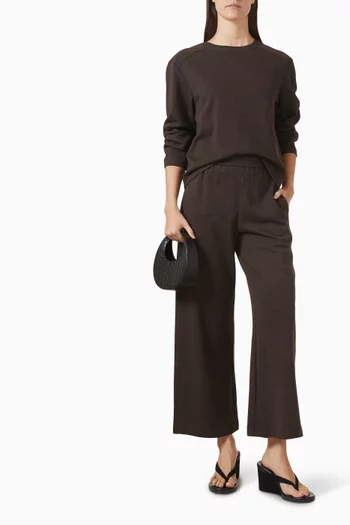 تي شيرت نسيج قطن بفتحة رقبة مستديرة