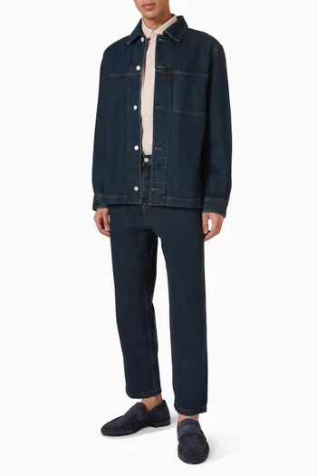 قميص قطن بوبلين بيما فضفاض