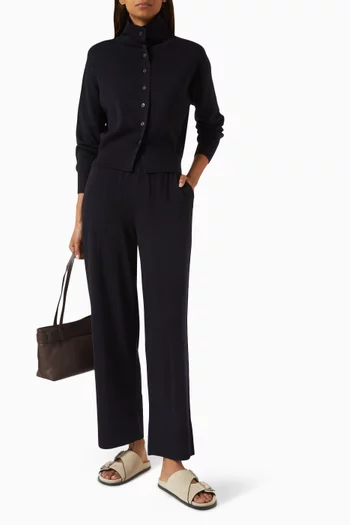 بنطال صوف بقصة ساق أسطوانية