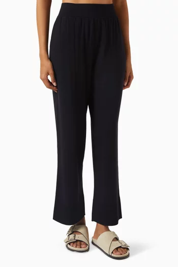 بنطال صوف بقصة ساق أسطوانية