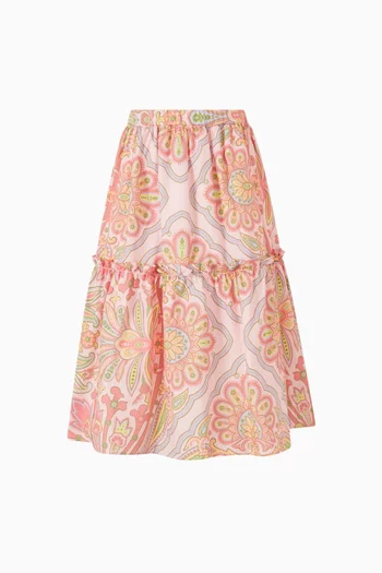 Printed Two-tier Skirt