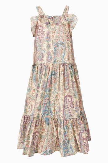 Printed Ruffled Dress