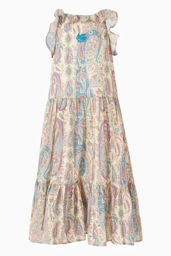 Printed Ruffled Dress