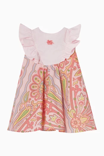 Floral Paisley Print Dress & Bloomers Set in Cotton