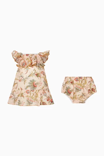 Printed Ruffle Dress