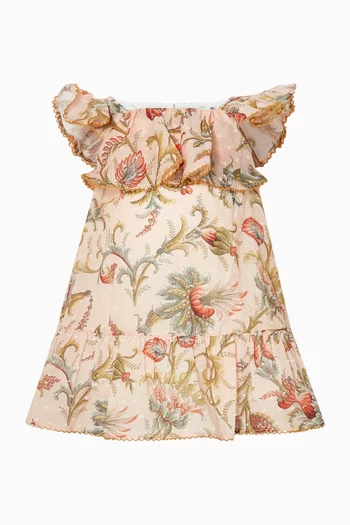 Printed Ruffle Dress