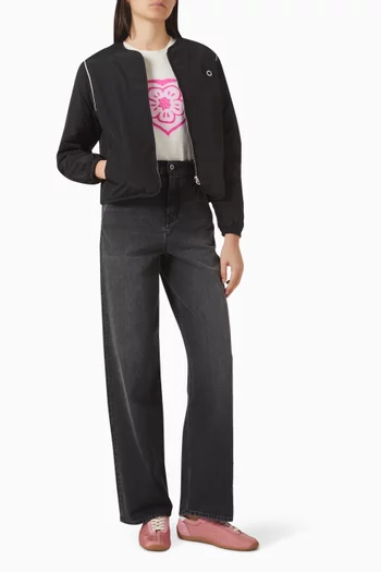 تي شيرت بزهرة بوكي قطن جيرسيه