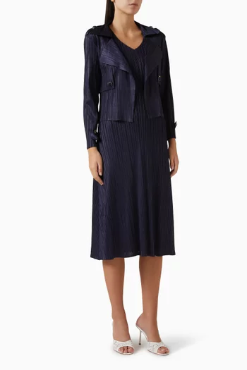 Olive Jacket & Midi Dress Set