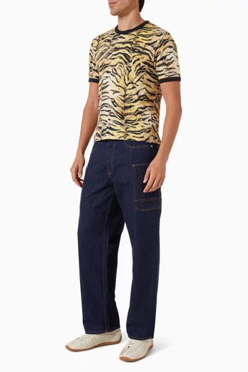 Tiger Printed T-shirt in Cotton