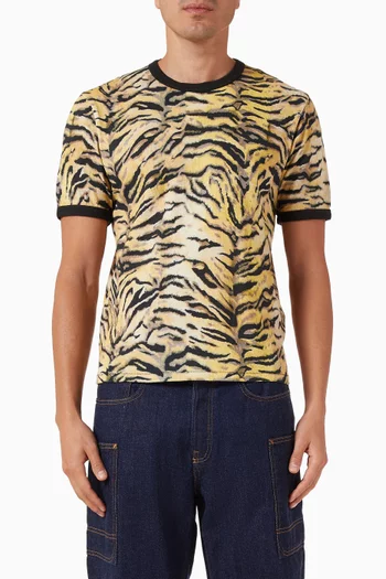 Tiger Printed T-shirt in Cotton