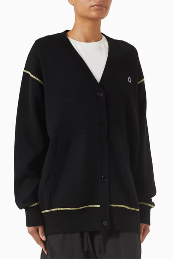 كارديغان مزين بزهرة بوكي 2.0 مزيج صوف