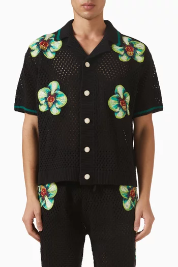 Glitch Orchid Crochet Shirt