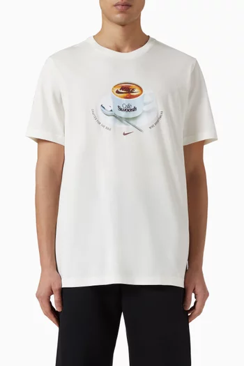 تي شيرت بطبعة قطن