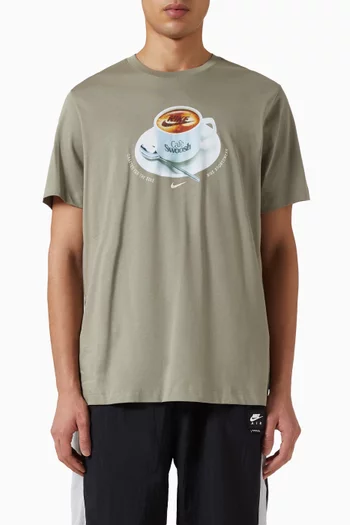 تي شيرت بطبعة قطن