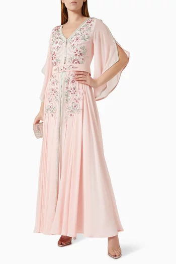Embroidered Belted Kaftan