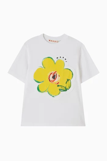Flower Logo T-shirt in Cotton
